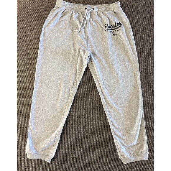 Rooster Teeth Sweatpants Mens Heather Gray RT Logo RARE ATX 2003 - Picture 1 of 7